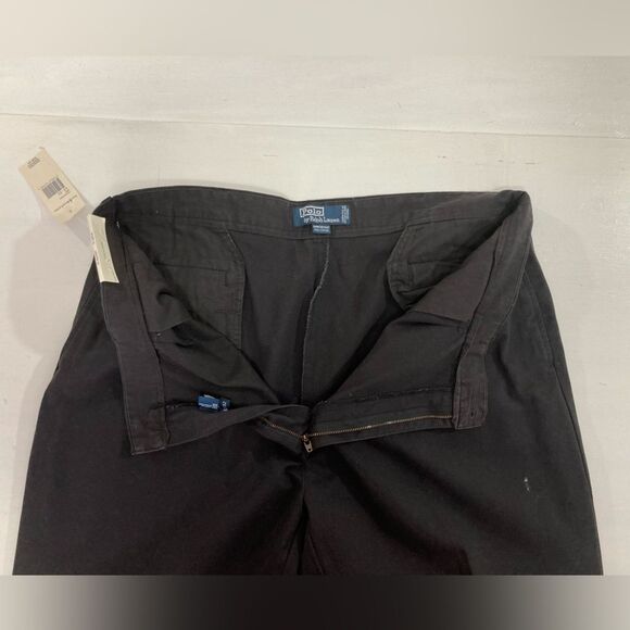 Polo Ralph Lauren Chino Pants Men’s 42x32 Black Hammond Pleated Classic Preppy - Picture 6 of 12